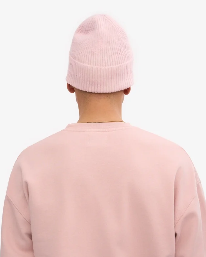 Gorro de lana merino - Rosa descolorido