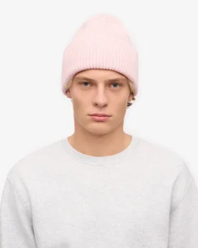 Gorro de lana merino – Rosa desvaído