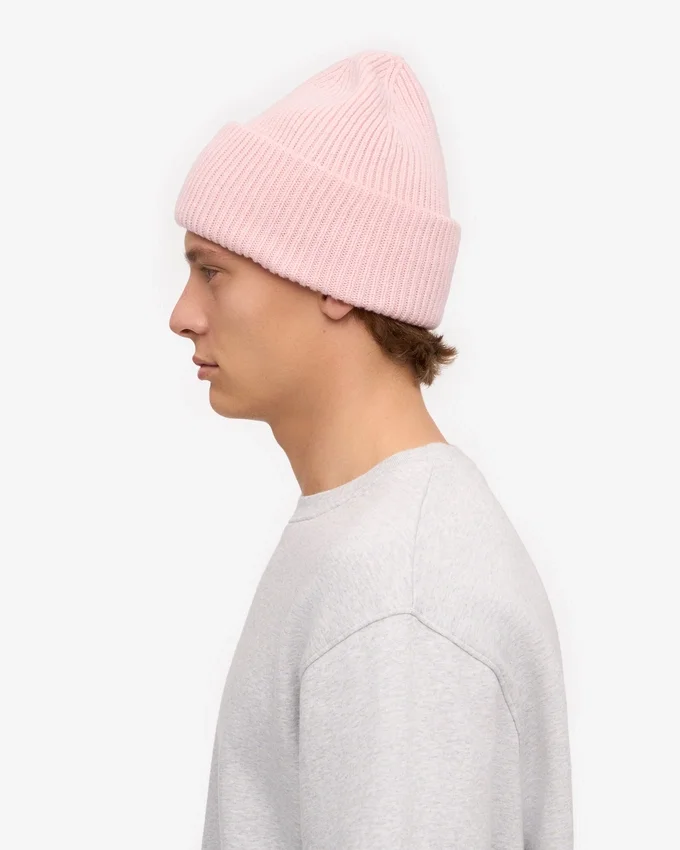 Gorro de lana merino - Rosa desvaído