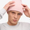 Gorro de lana merino - Rosa desvaído