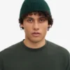 Gorro de lana merino - Verde esmeralda