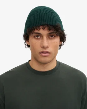 Gorro de lana merino – Verde esmeralda