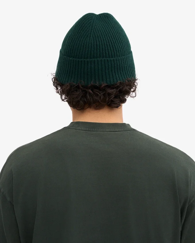 Gorro de lana merino - Verde esmeralda