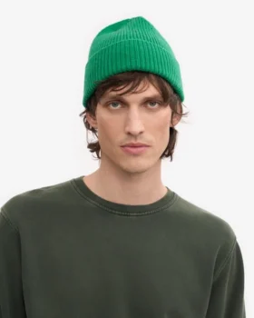Gorro de lana merino – Verde Kelly