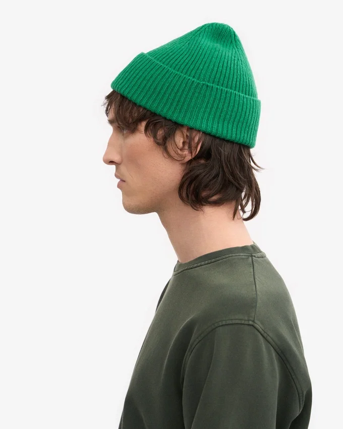 Gorro de lana merino - Verde Kelly