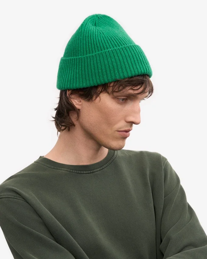 Gorro de lana merino - Verde Kelly
