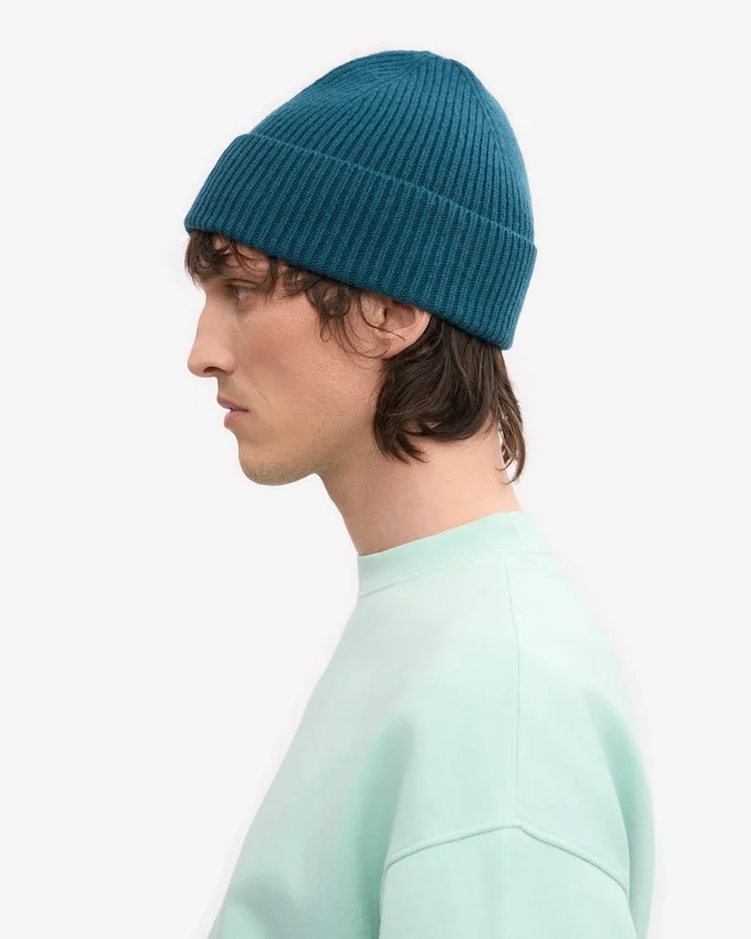 Gorro de lana merino - Verde océano