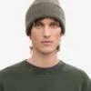 Gorro de lana merino - verde oliva apagado