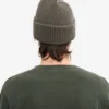 Gorro de lana merino - verde oliva apagado