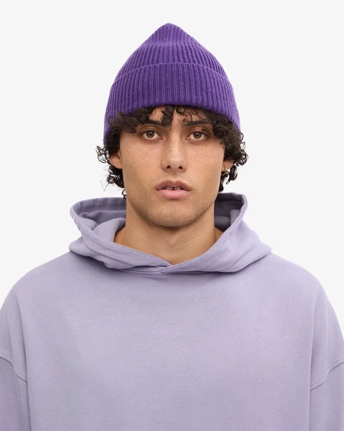 Gorro de lana merino - Violeta ultravioleta
