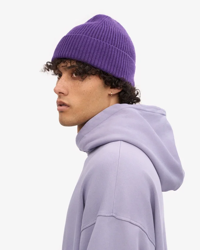 Gorro de lana merino - Violeta ultravioleta