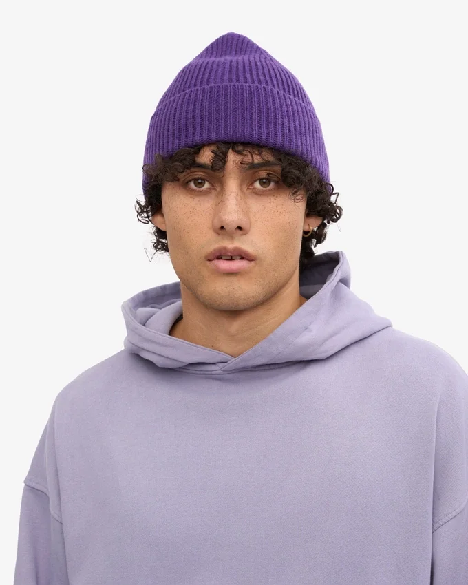 Gorro de lana merino - Violeta ultravioleta