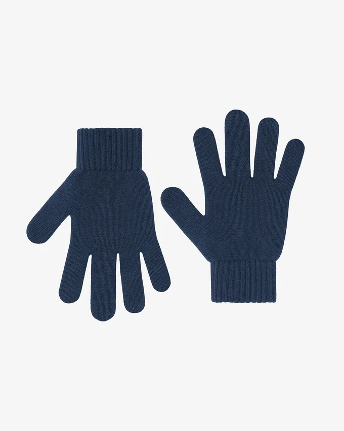 Guantes de lana merino - Azul real
