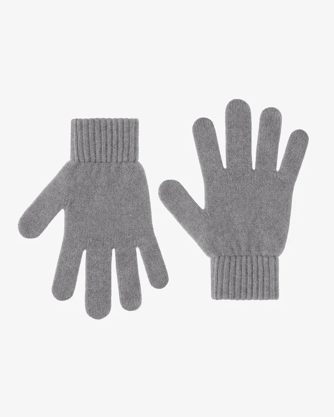 Guantes de lana merino - Gris jaspeado