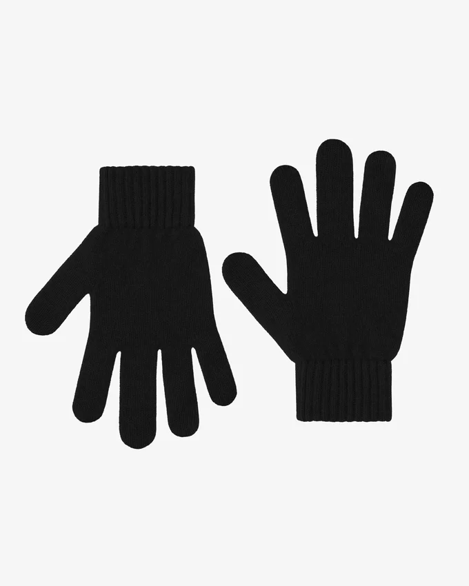 Guantes de lana merino - Negro intenso