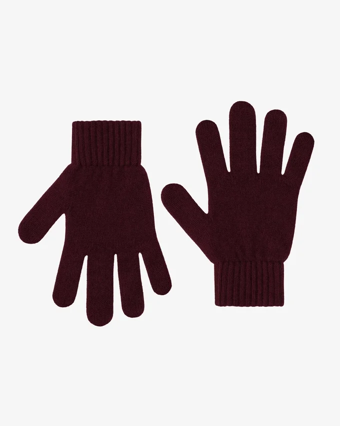 Guantes de lana merino - Rojo sangre
