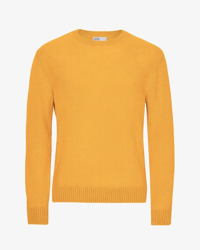 Jersey clásico de lana merino - Amarillo quemado