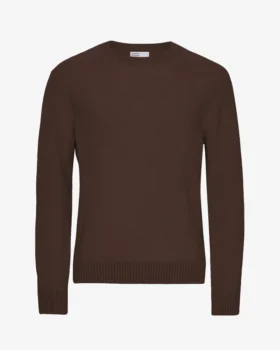 Jersey clásico de lana merino - Marrón café