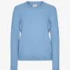 Jersey clásico de lana merino para mujer - Azul mar