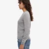 Jersey clásico de lana merino para mujer - Gris jaspeado