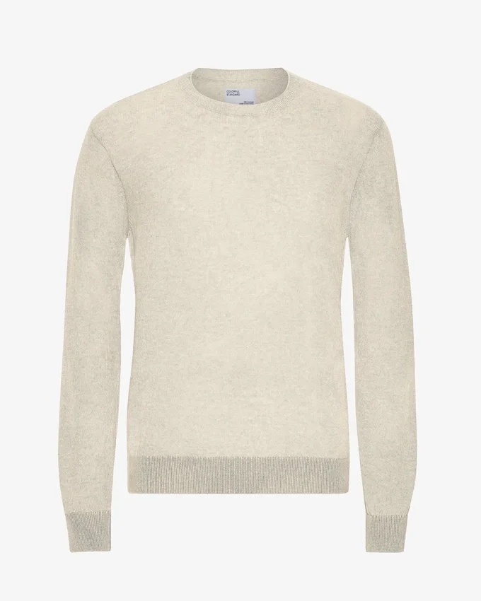 Jersey de lana merino ligera - Blanco marfil