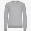Jersey de lana merino ligera - Gris jaspeado