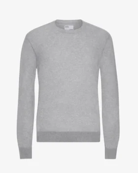 Jersey de lana merino ligera - Gris jaspeado