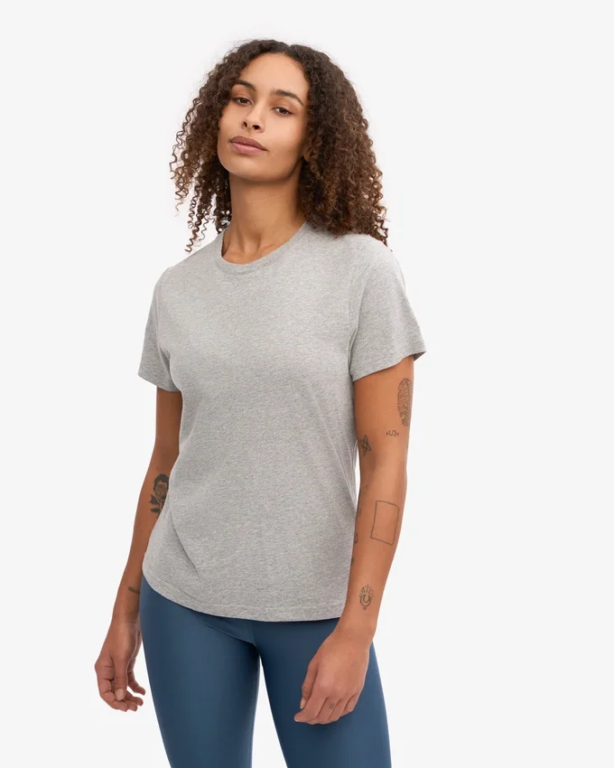 Light Organic Tee para mujer - Gris jaspeado
