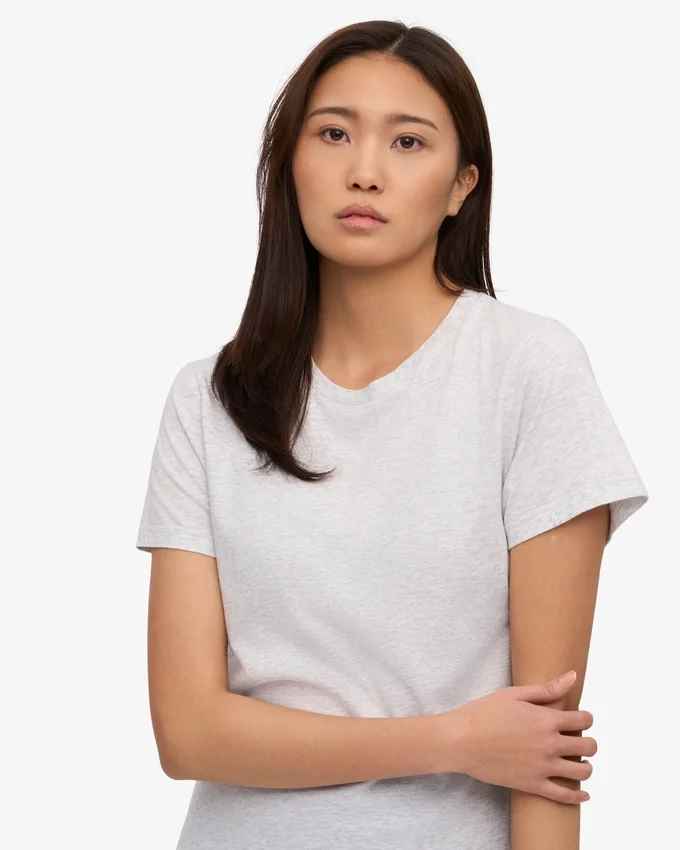 Light Organic Tee para mujer - Mezcla de nieve