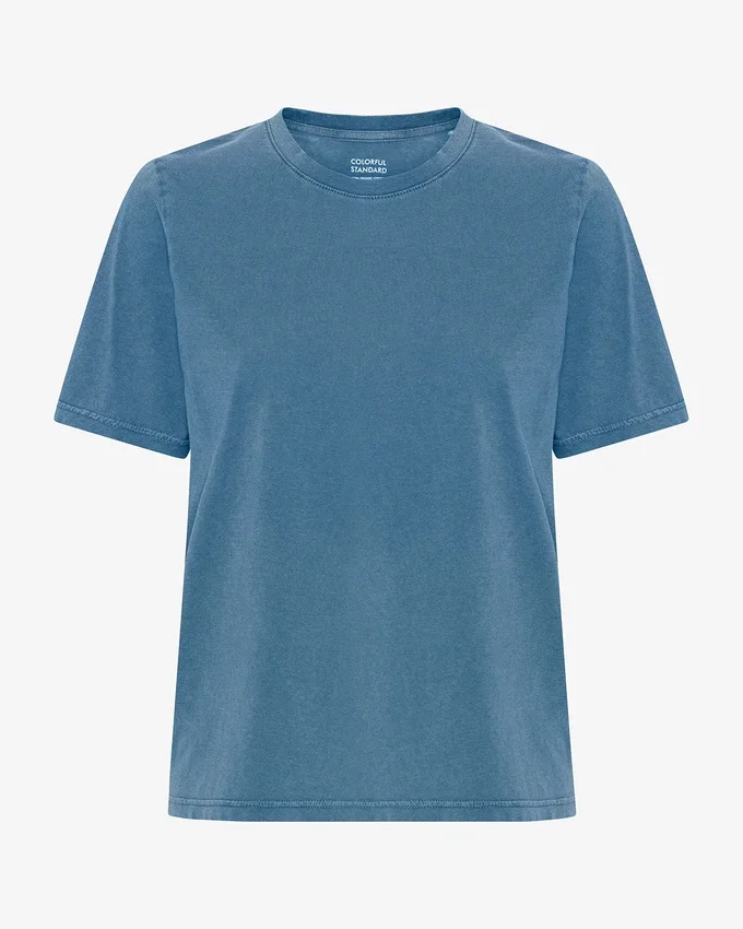 Light Organic Tee para mujer - Índigo deslavado