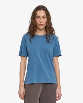 Light Organic Tee para mujer – Índigo deslavado