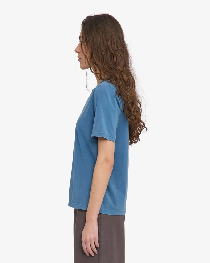 Light Organic Tee para mujer - Índigo deslavado