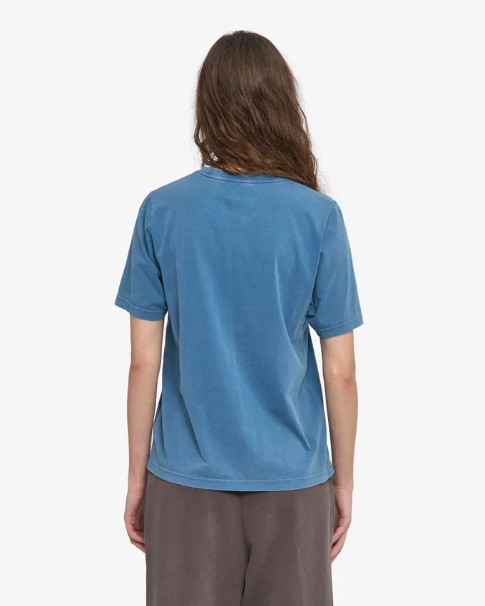 Light Organic Tee para mujer - Índigo deslavado