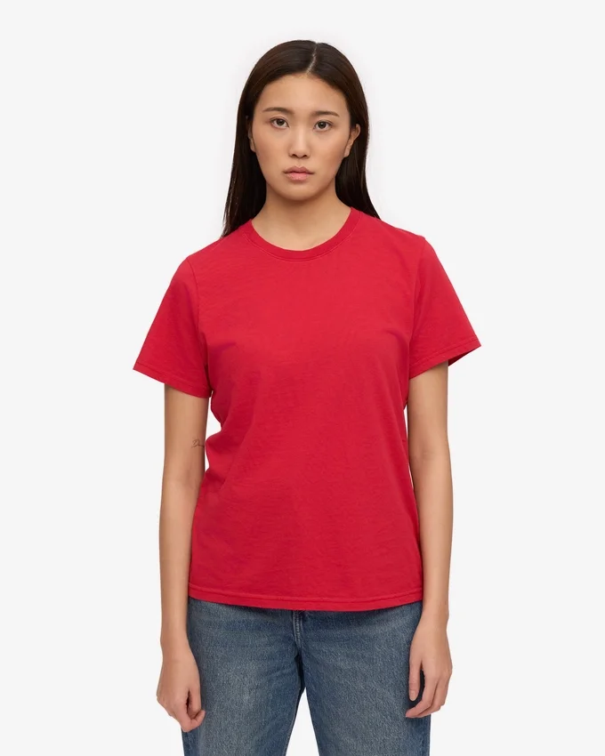Light Organic Tee para mujer - Rojo escarlata