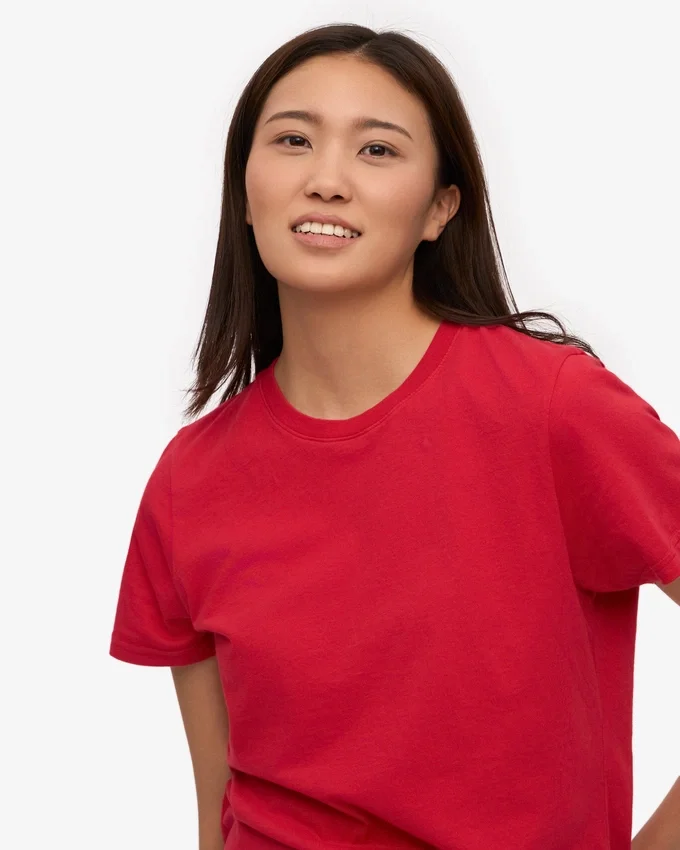 Light Organic Tee para mujer - Rojo escarlata