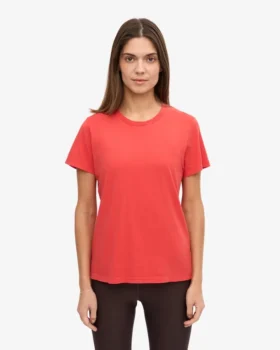 Light Organic Tee para mujer – Rojo mandarina