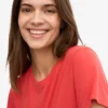 Light Organic Tee para mujer - Rojo mandarina