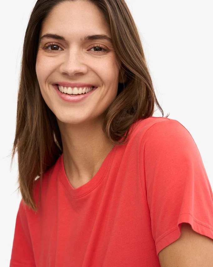 Light Organic Tee para mujer - Rojo mandarina