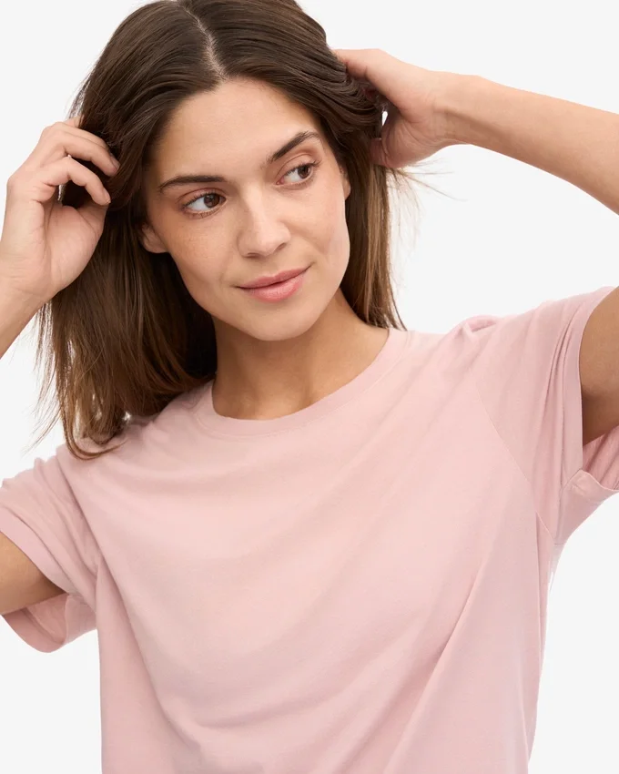 Light Organic Tee para mujer - Rosa descolorido