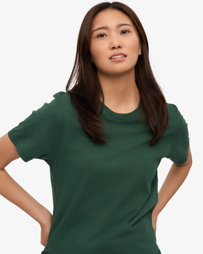 Light Organic Tee para mujer - Verde esmeralda