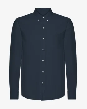 Organic Button Down Camisa - Azul marino