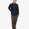 Organic Button Down Camisa - Azul marino