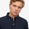 Organic Button Down Camisa - Azul marino