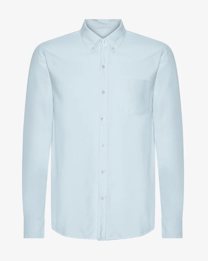 Organic Button Down Camisa - Azul polar