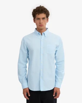 Organic Button Down Camisa – Azul polar