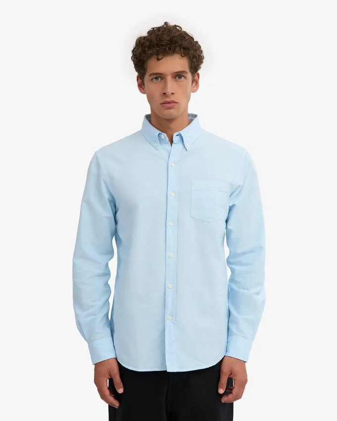 Organic Button Down Camisa - Azul polar