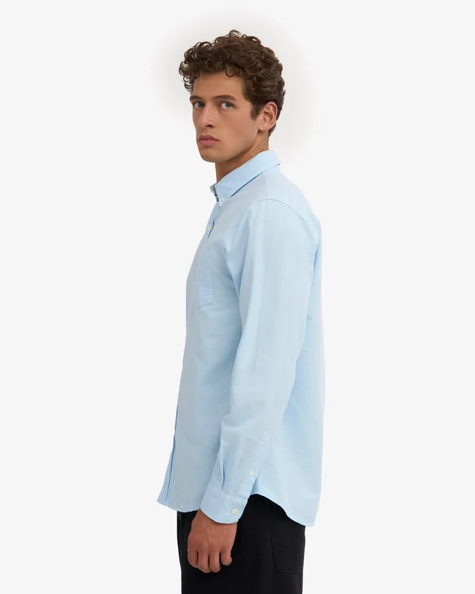 Organic Button Down Camisa - Azul polar