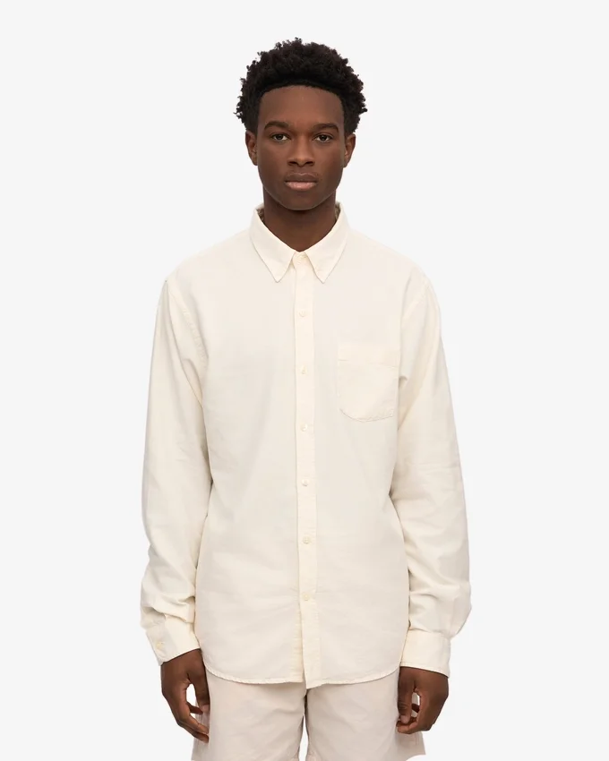 Organic Button Down Camisa - Blanco marfil
