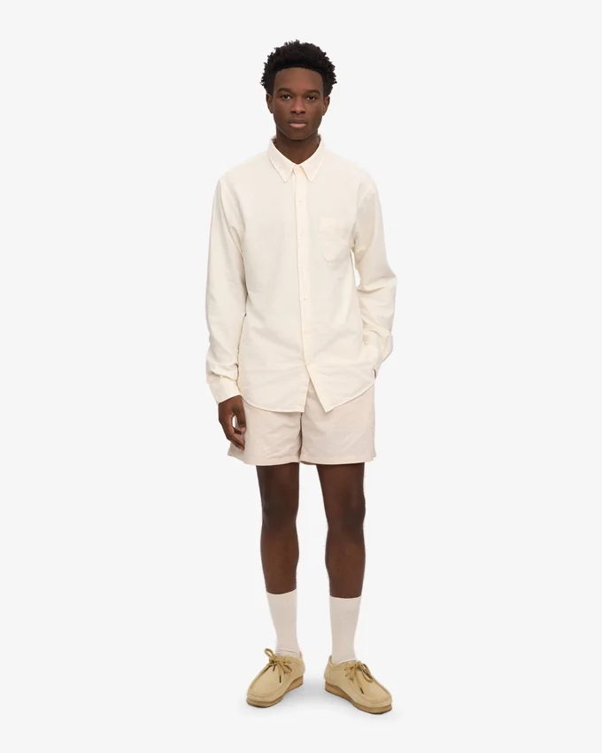 Organic Button Down Camisa - Blanco marfil