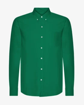 Organic Button Down Camisa - Verde Kelly